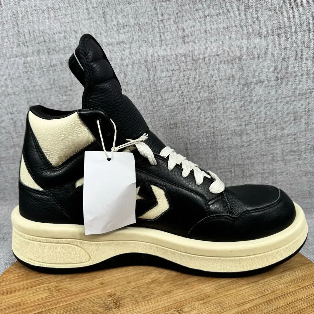Converse x Rick Owens DRKSHDW TURBOWPN Mid Black Cloud Cream Mens 11.5 Womens 13